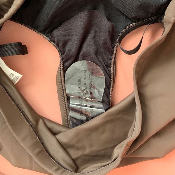 Penbrooke Tummy Control Brown Bikini Hi Rise Brief Swim Bottoms Plus Size 16 1X - Picture 3 of 5